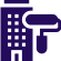 Icon representing a paint roller tool.